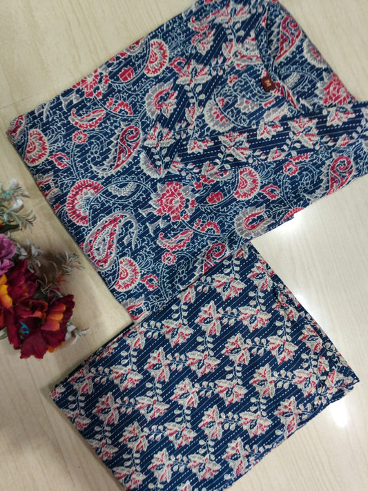 V neck Kurthi with Pant  ALN40