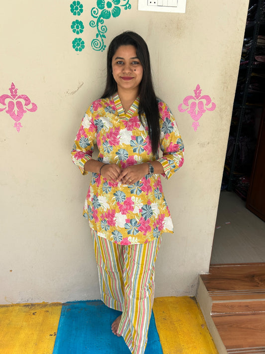 Cotton  Co-ord Sets ( night suits )  NSC185