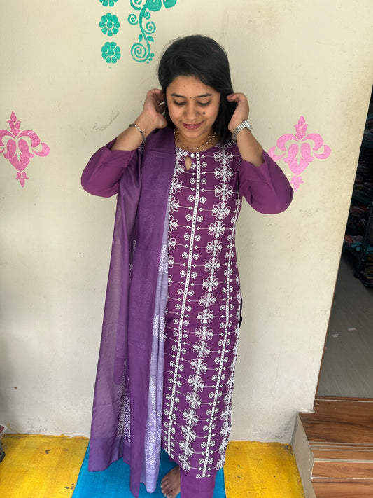 shiny dupatta set SSD19