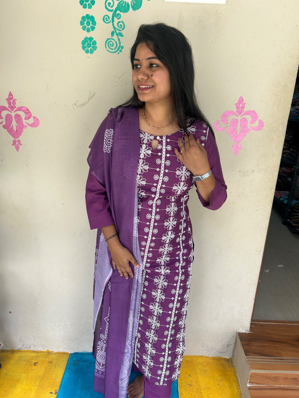 shiny dupatta set SSD19