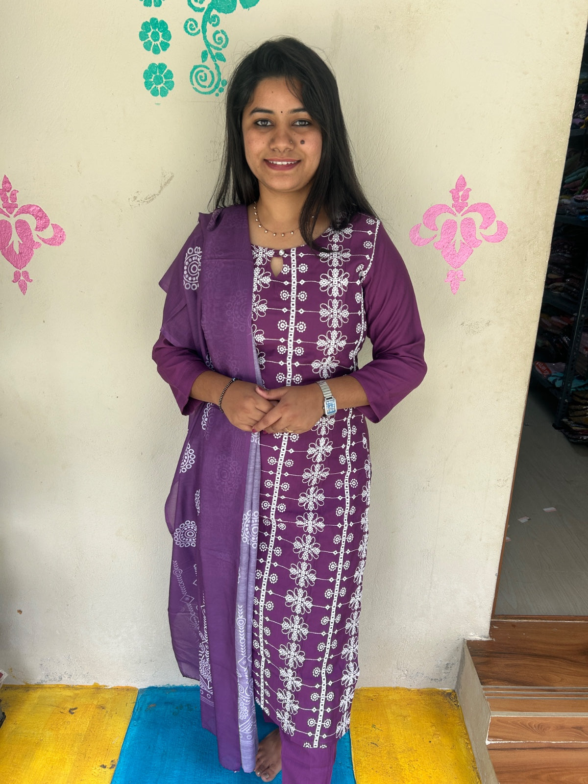 shiny dupatta set SSD19