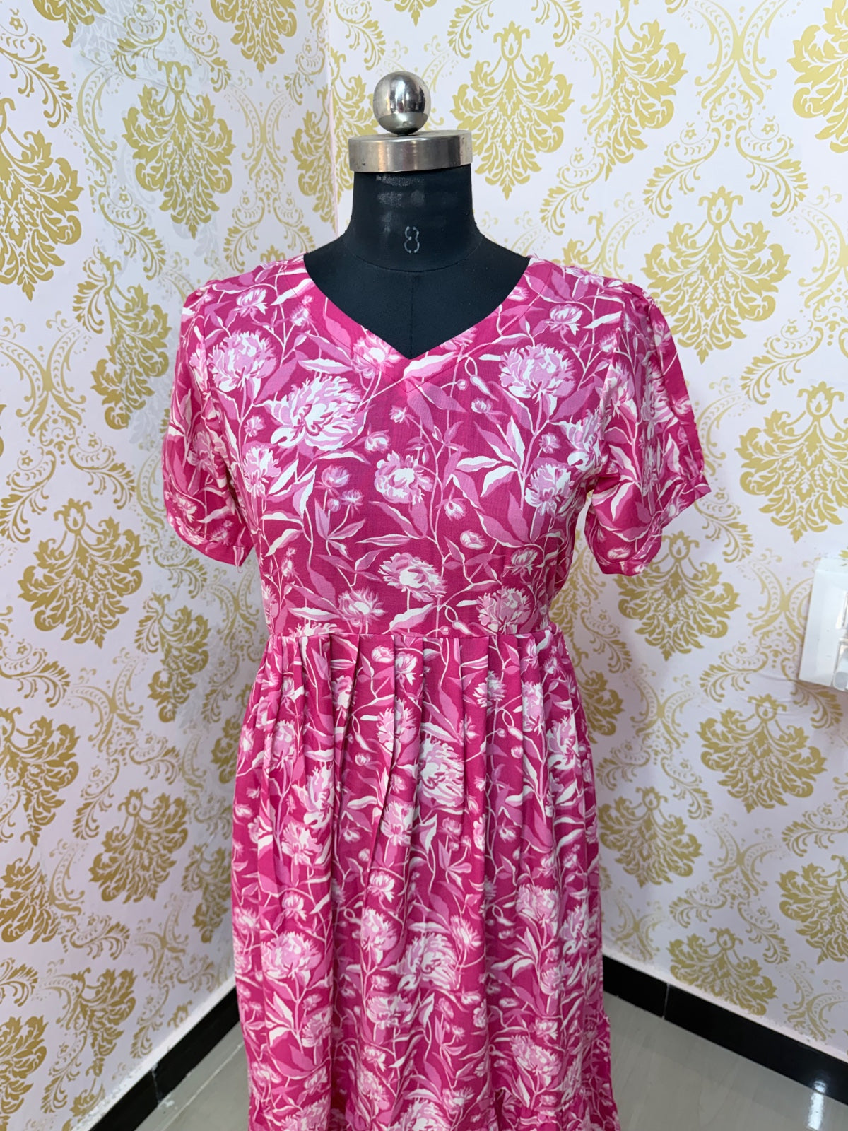 Cotton Floral Frock - CFF109