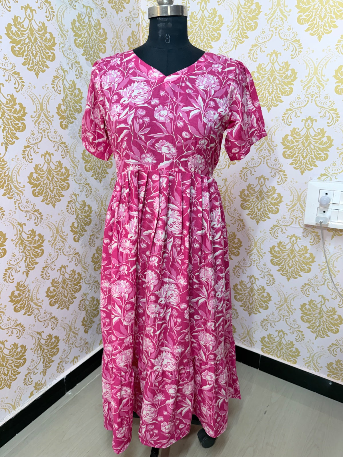 Cotton Floral Frock - CFF109