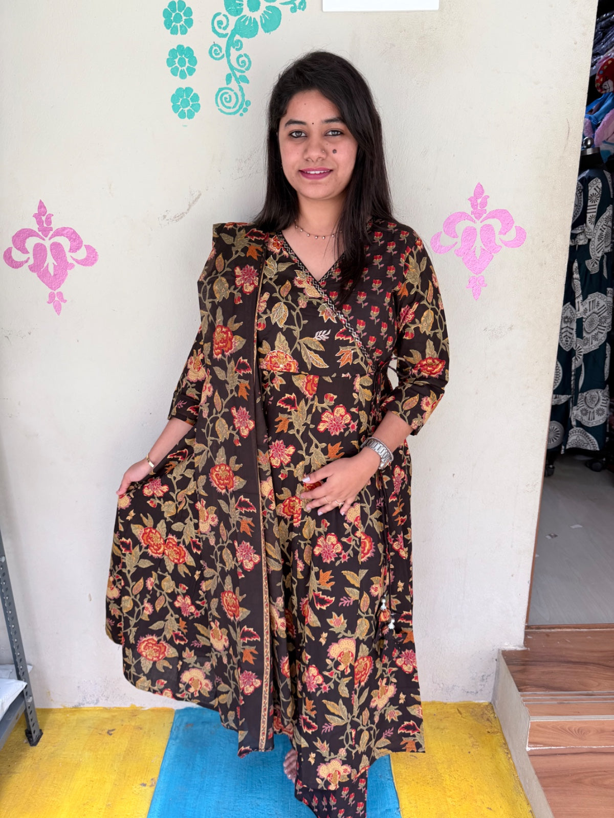 Cotton Floral Anarkali - CA05