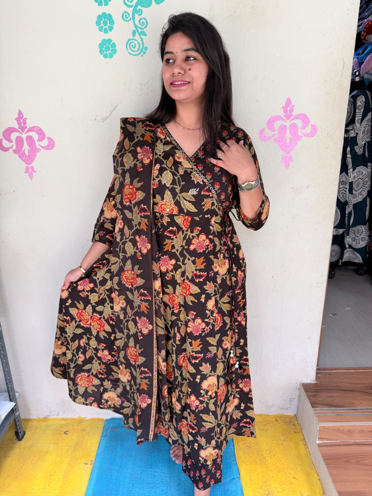 Cotton Floral Anarkali - CA05