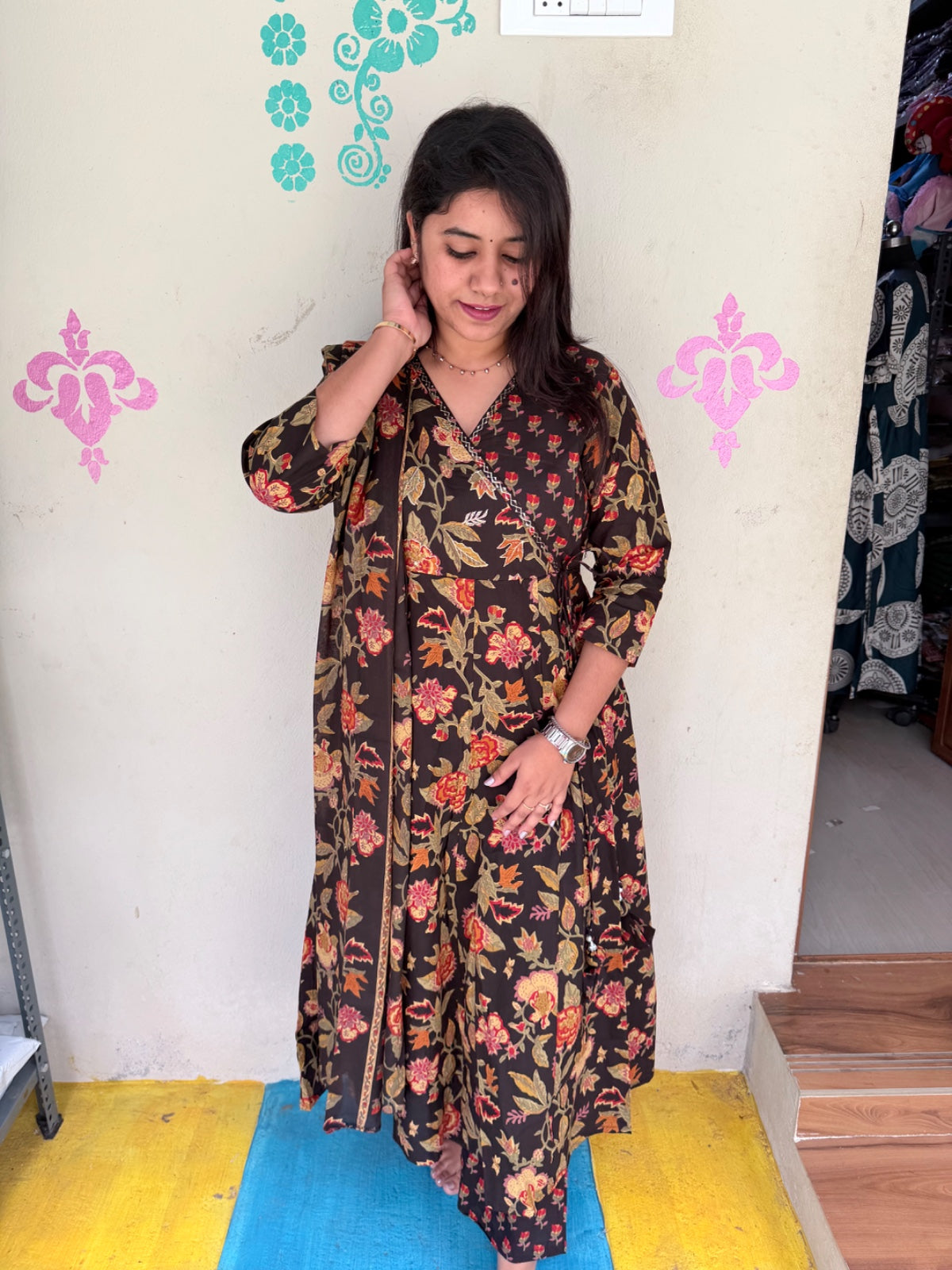 Cotton Floral Anarkali - CA05