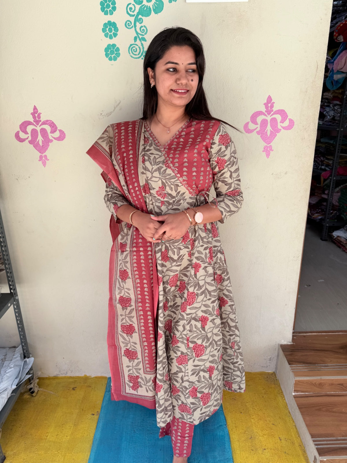 Cotton Floral Anarkali - CA01