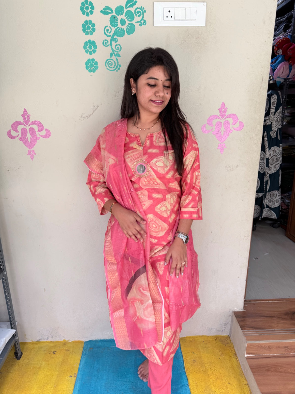 Premium Shiny Vetican Silk Kurti - SVK49