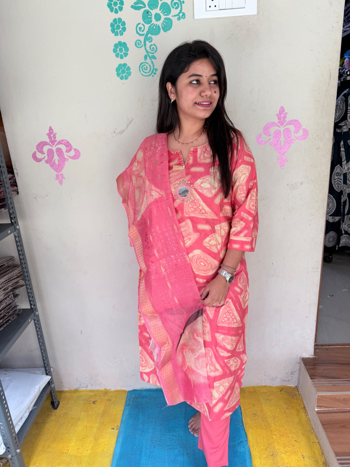Premium Shiny Vetican Silk Kurti - SVK49