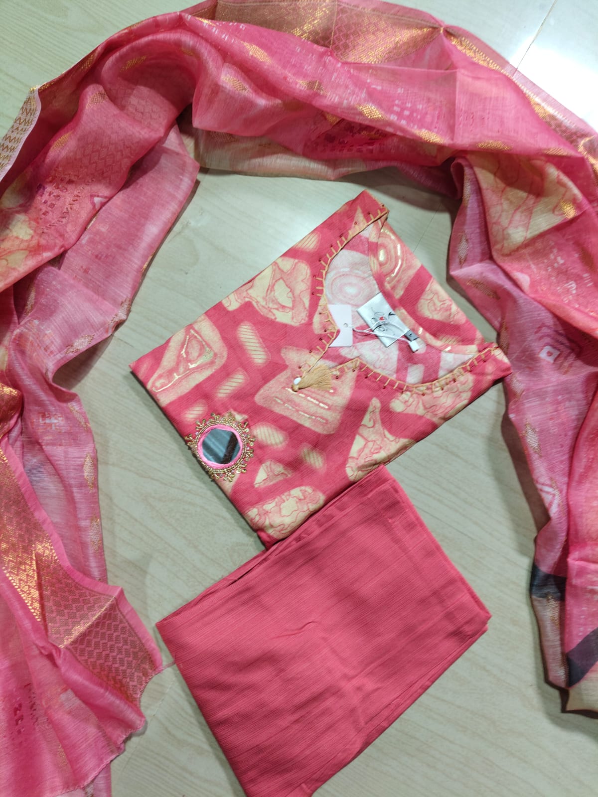 Premium Shiny Vetican Silk Kurti - SVK49