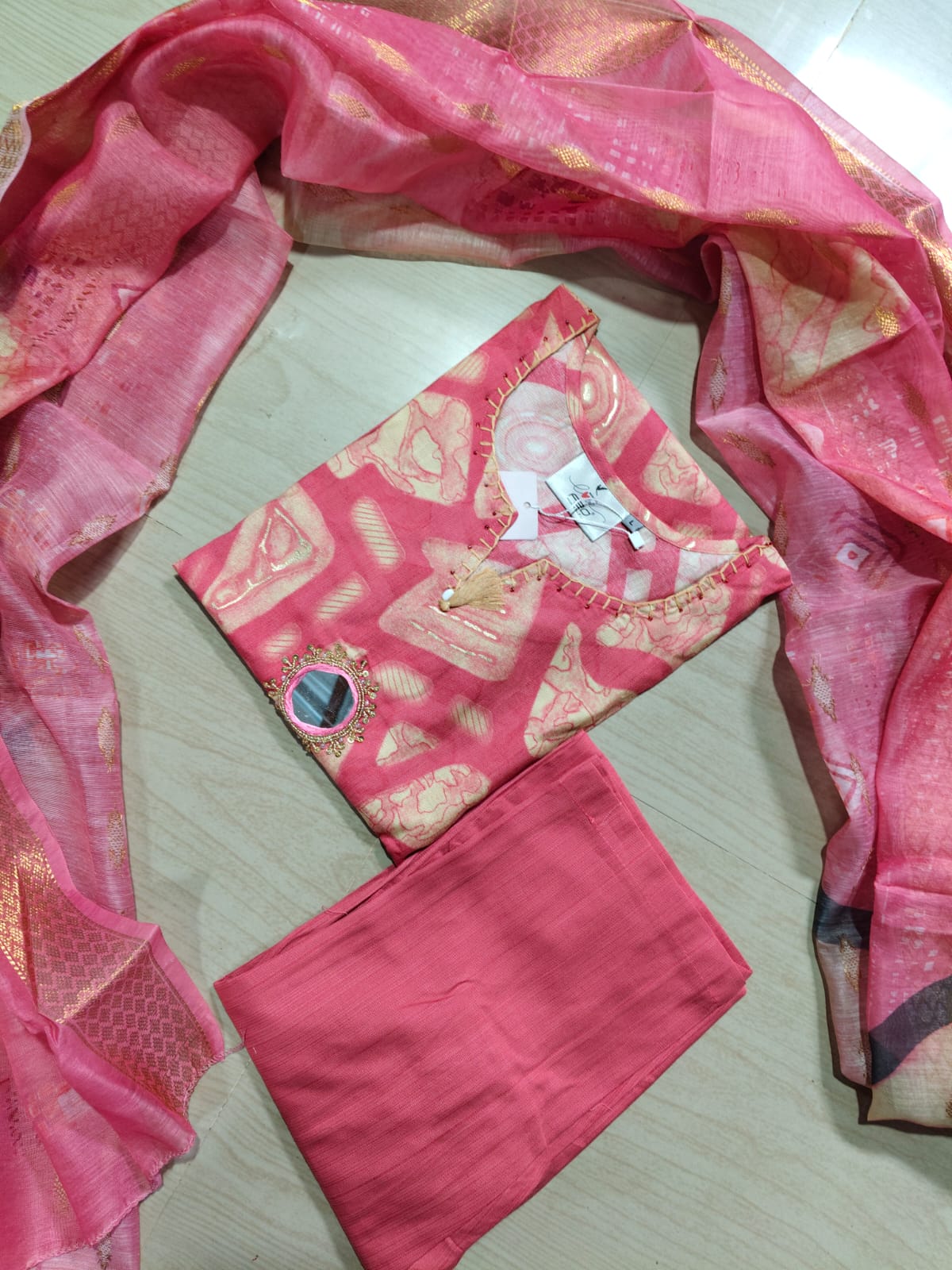 Premium Shiny Vetican Silk Kurti - SVK49