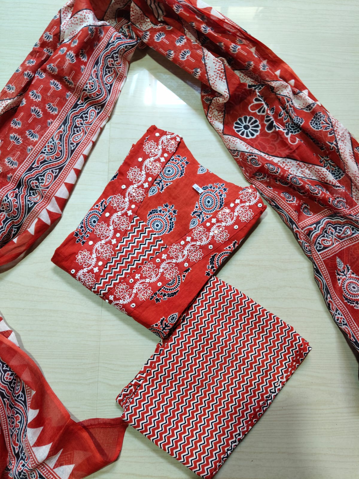Cotton Floral Anarkali - AS16