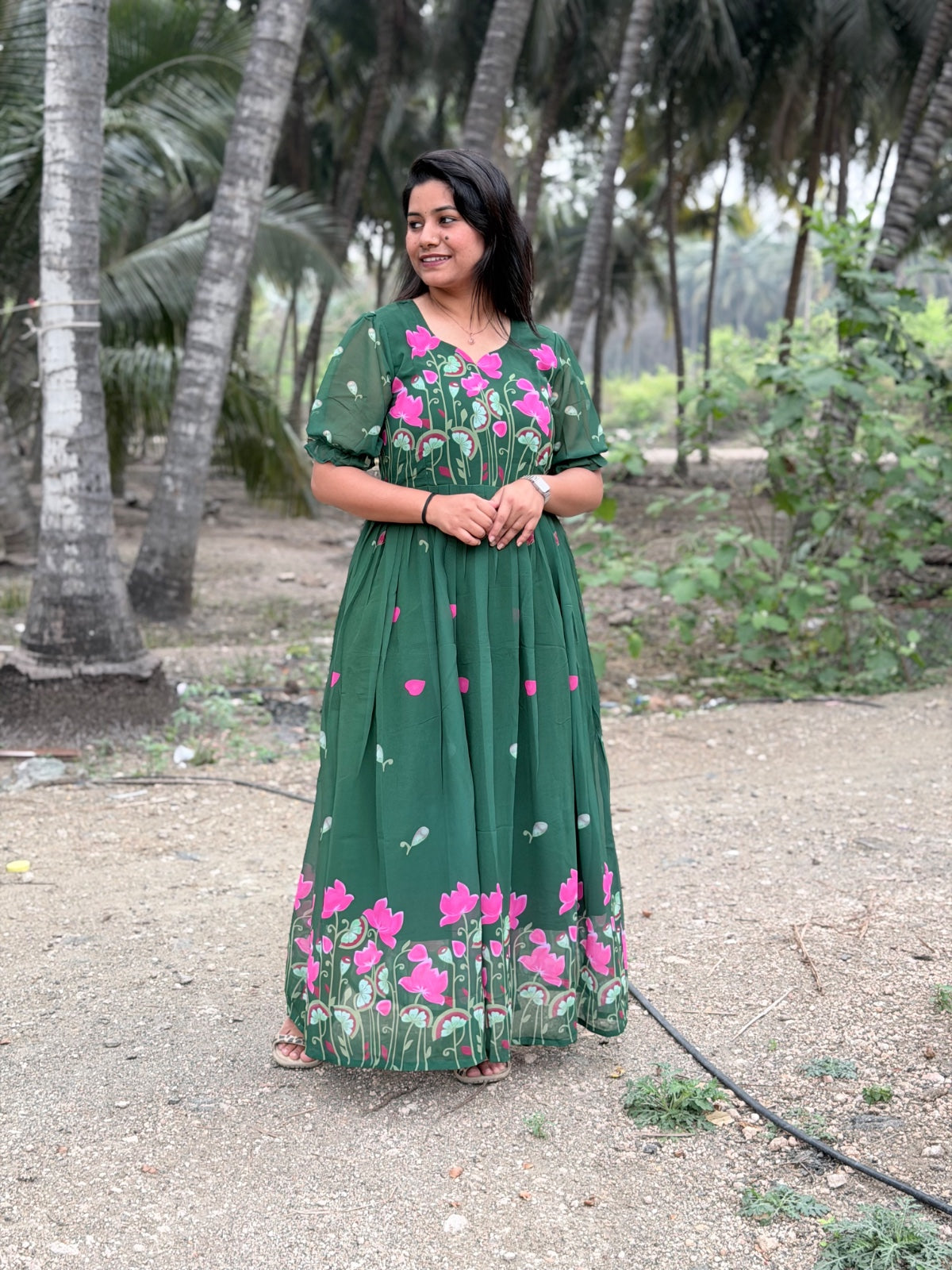 Georgette Floral Frock GFF32