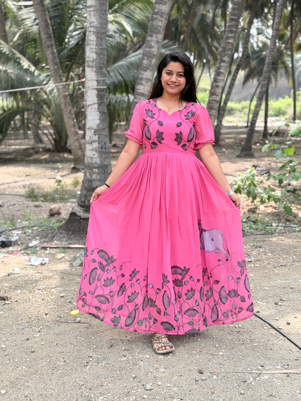 Georgette Floral Frock GFF28