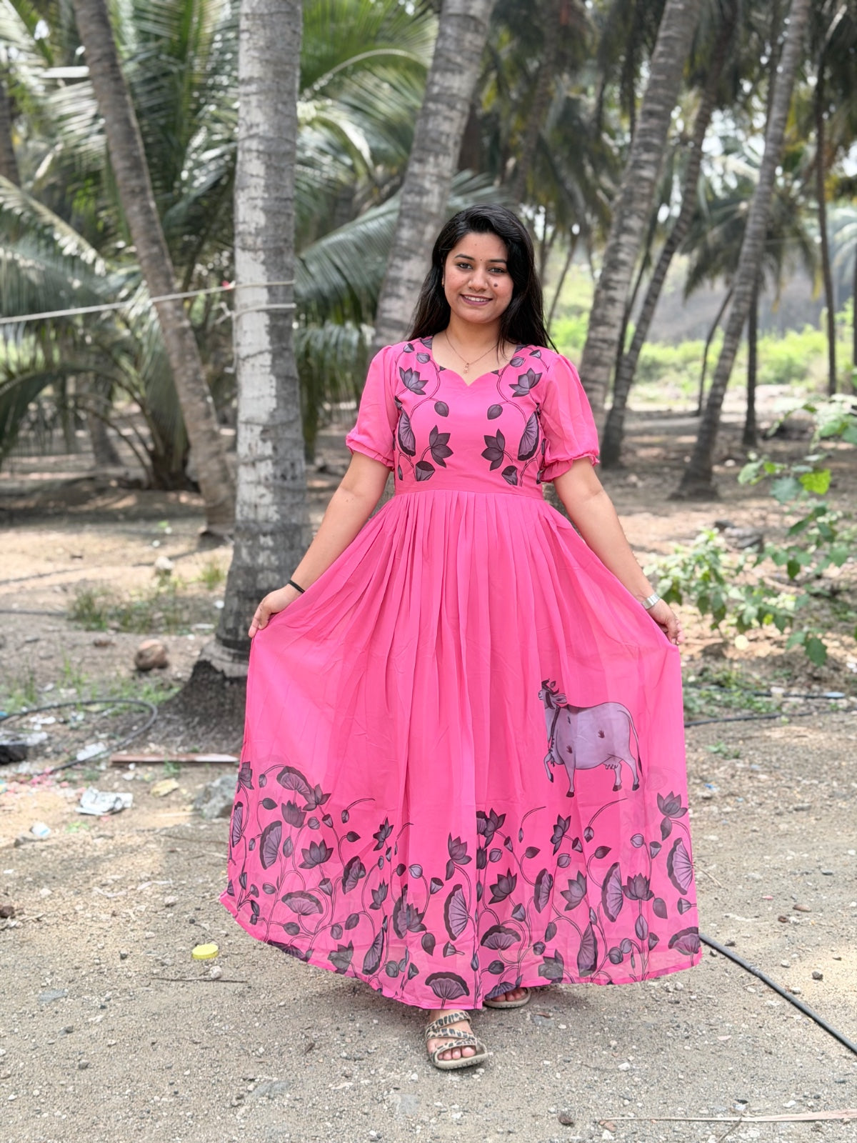 Georgette Floral Frock GFF28
