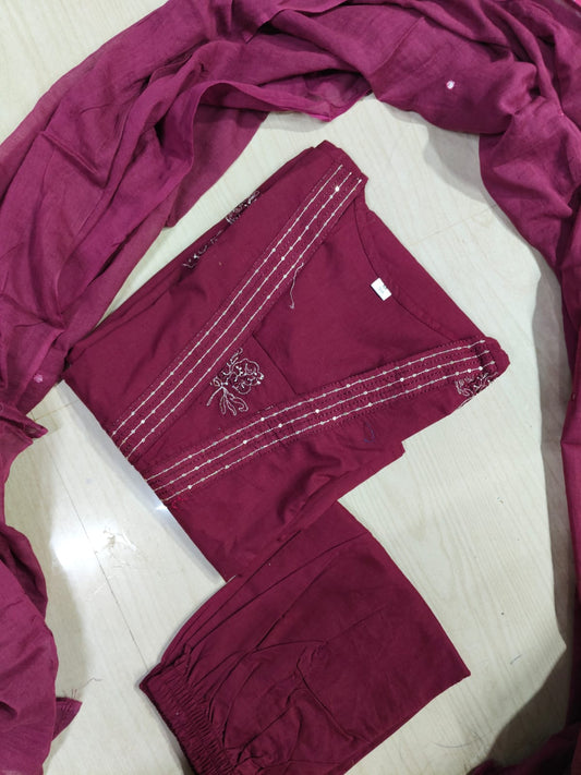 Cotton Floral Anarkali  -  AS48