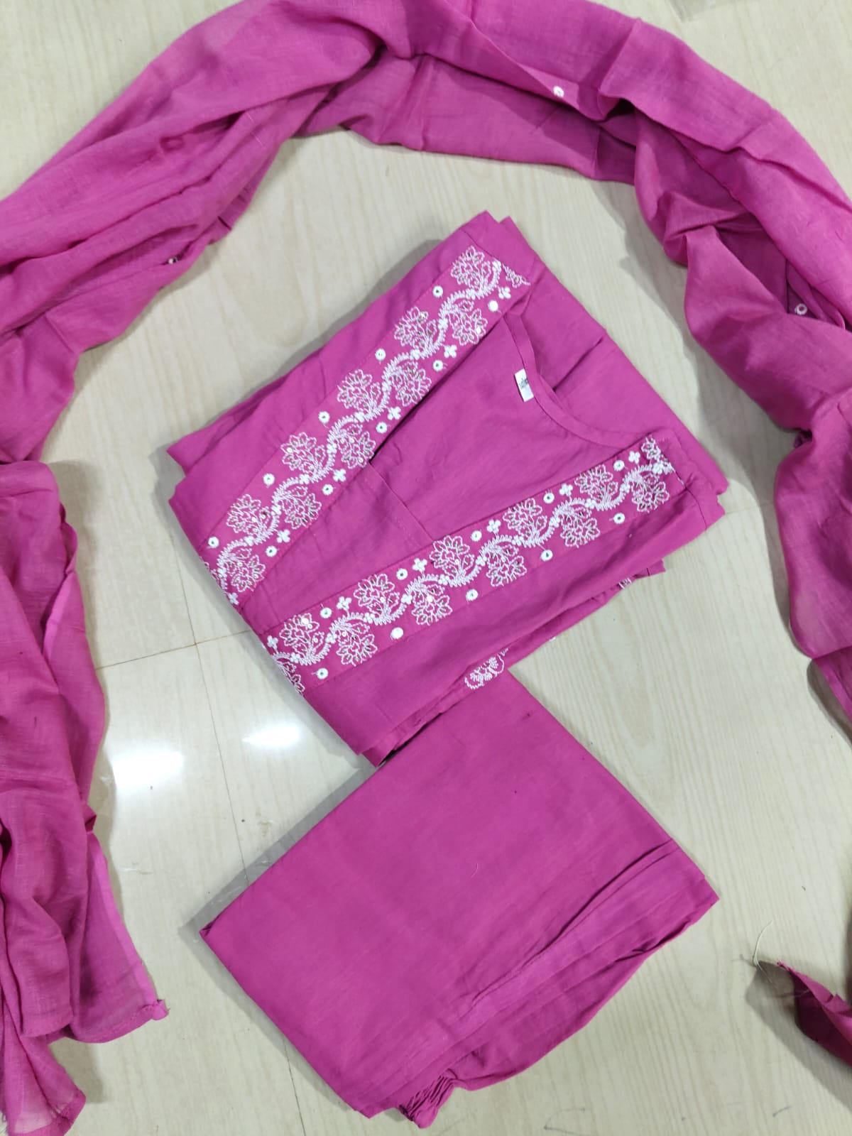 Cotton Floral Anarkali  -  AS47