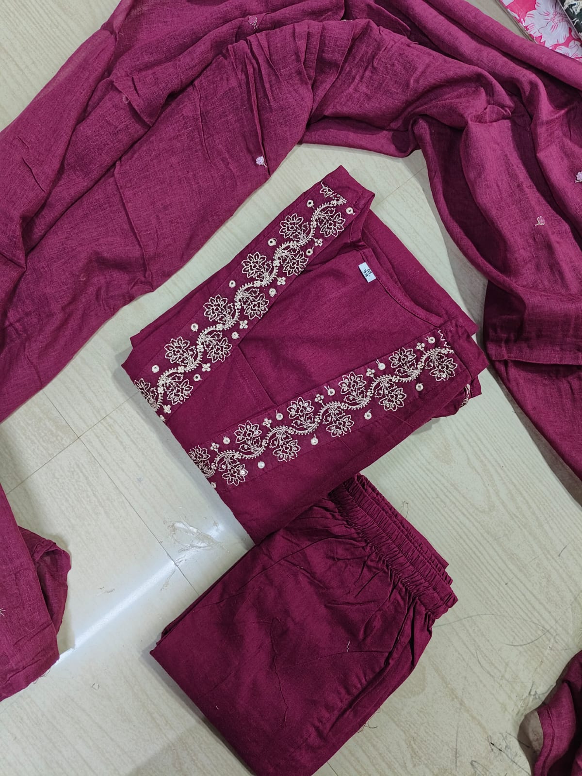 Cotton Floral Anarkali  -  AS44