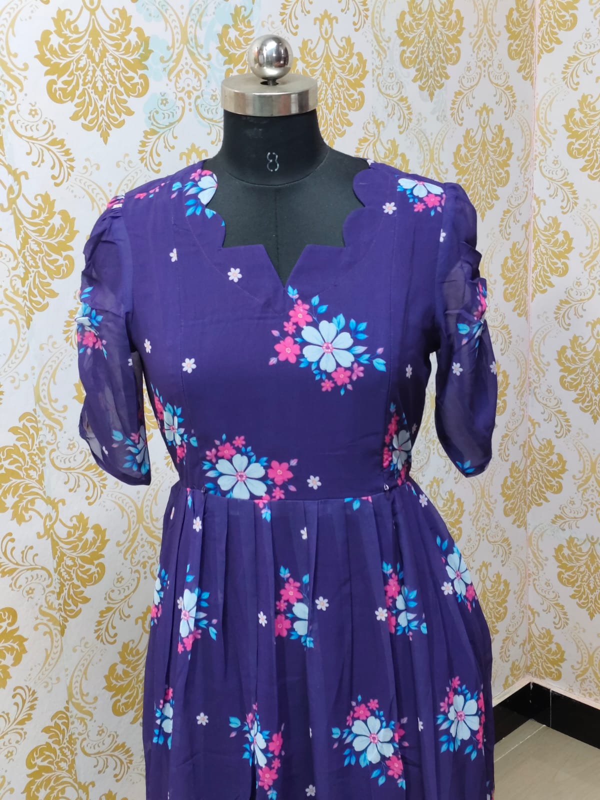 Georgette Floral Frock GFF33