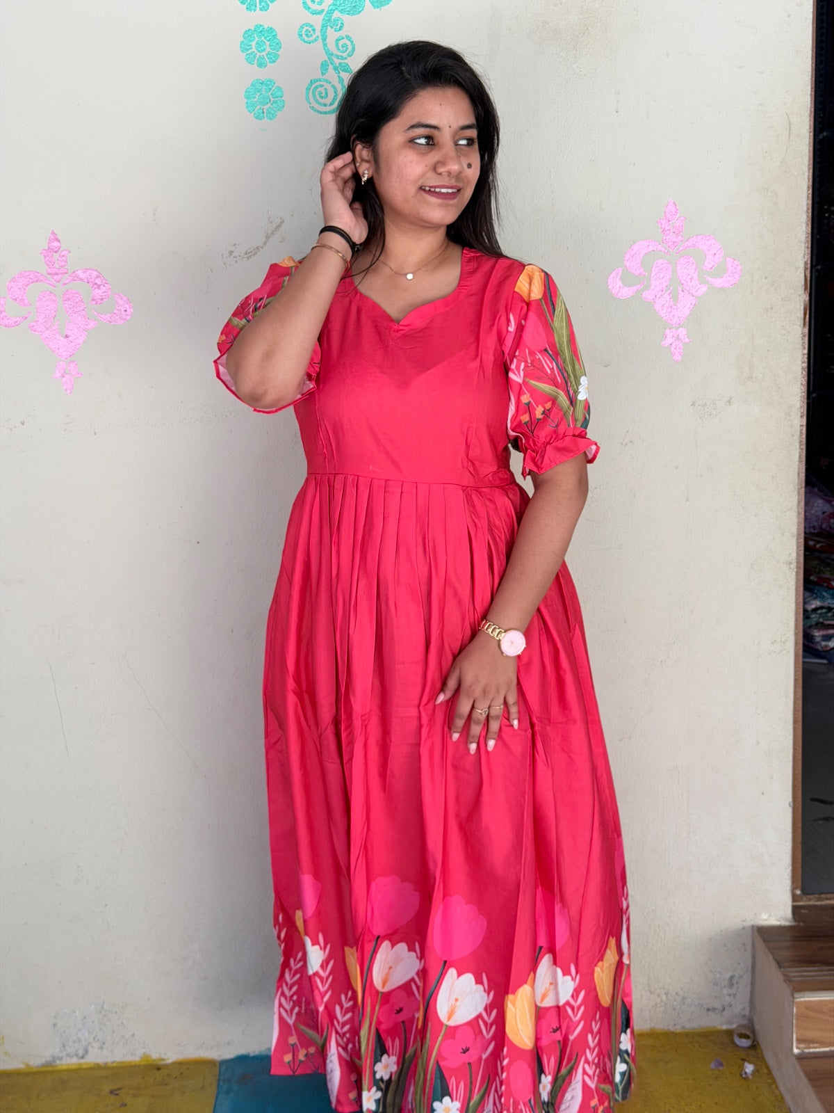 Georgette Floral Frock GFF38