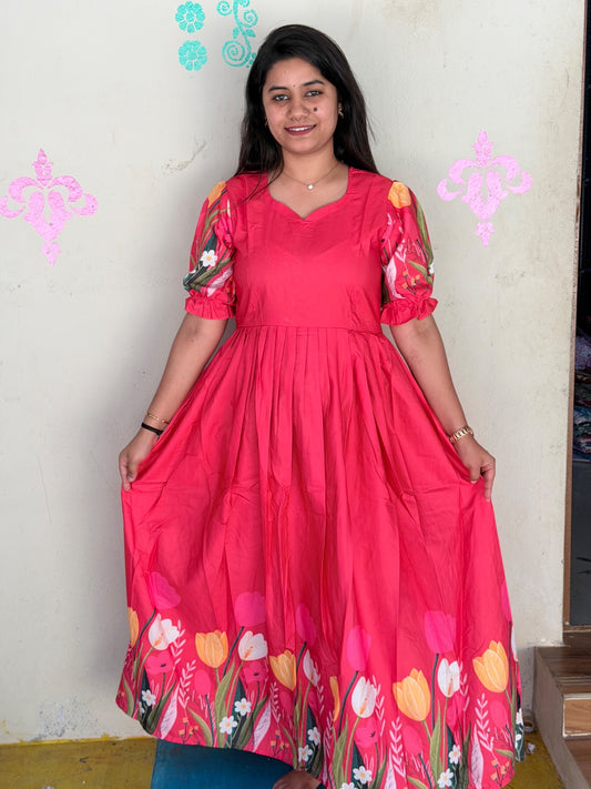 Georgette Floral Frock GFF38