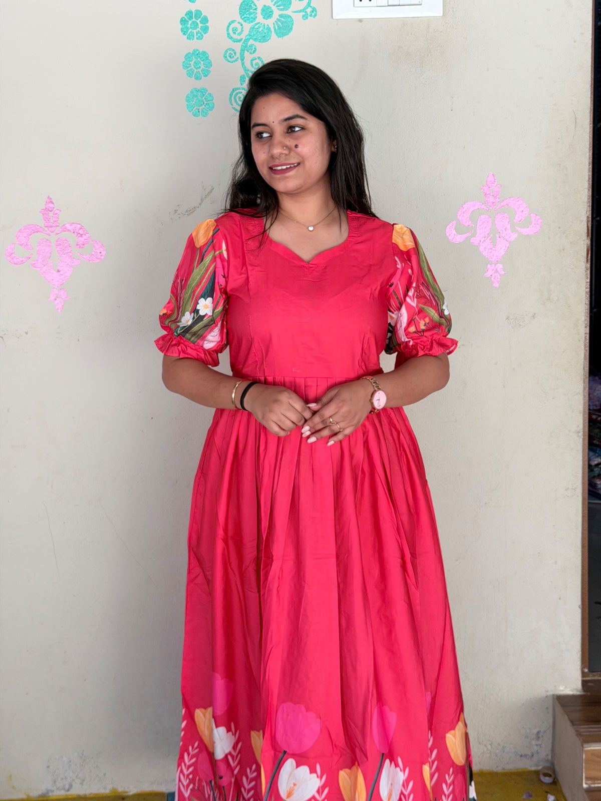 Georgette Floral Frock GFF38