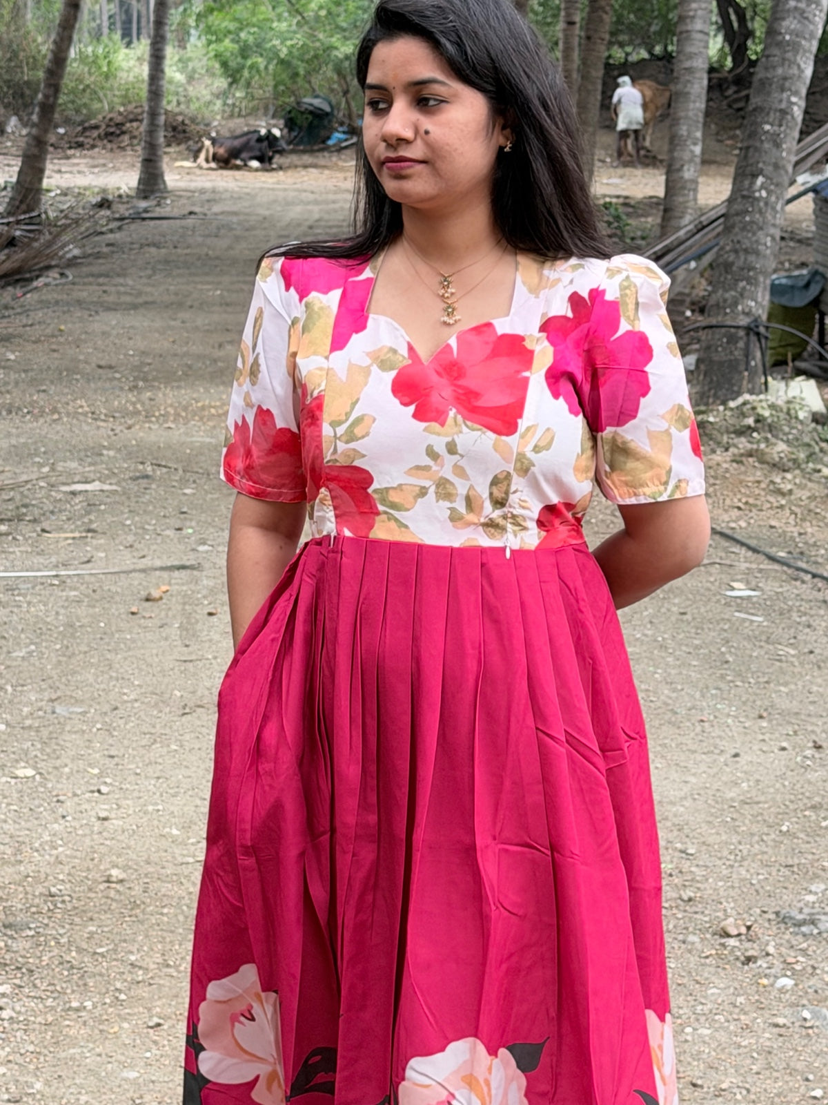Georgette Floral Frock GFF37