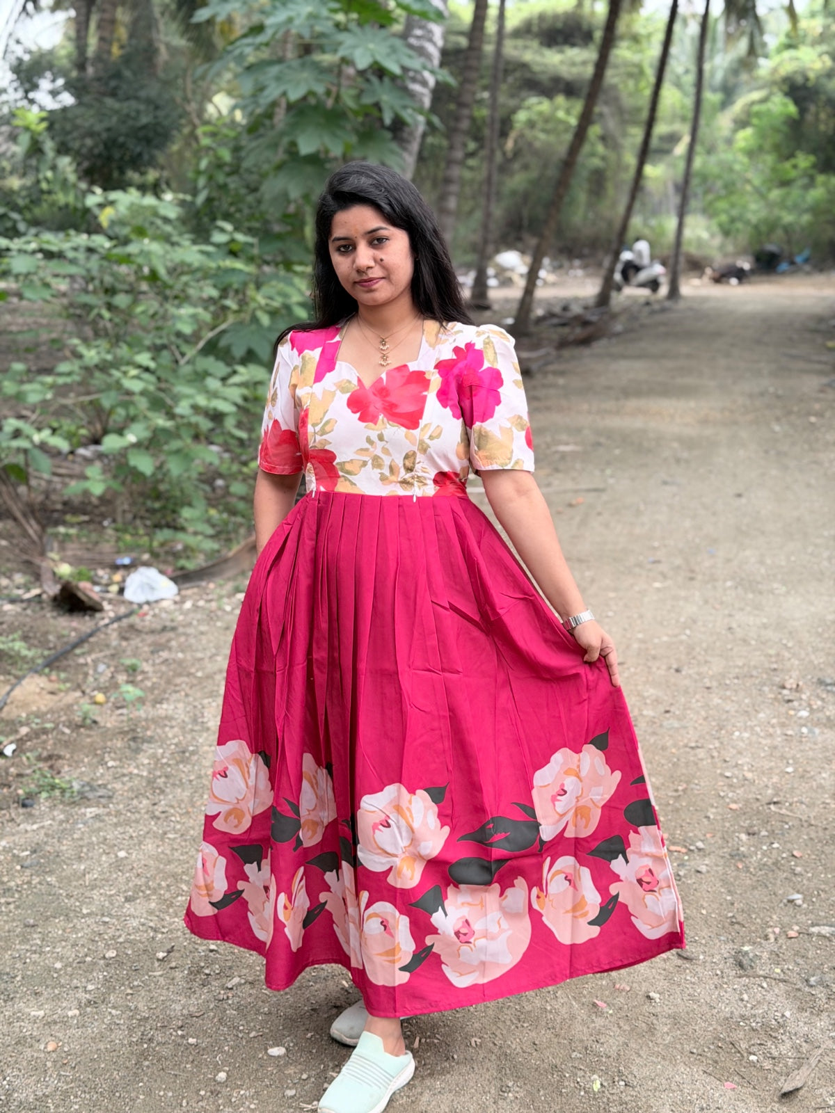 Georgette Floral Frock GFF37