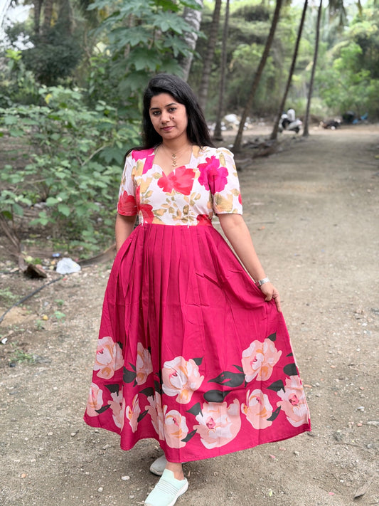 Georgette Floral Frock GFF37
