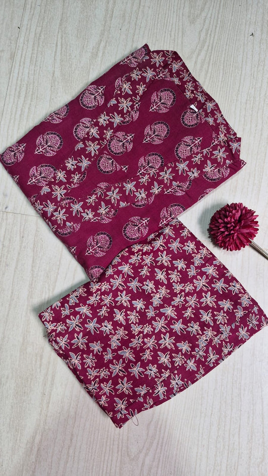 Cotton Kurti With Phant  CKP31