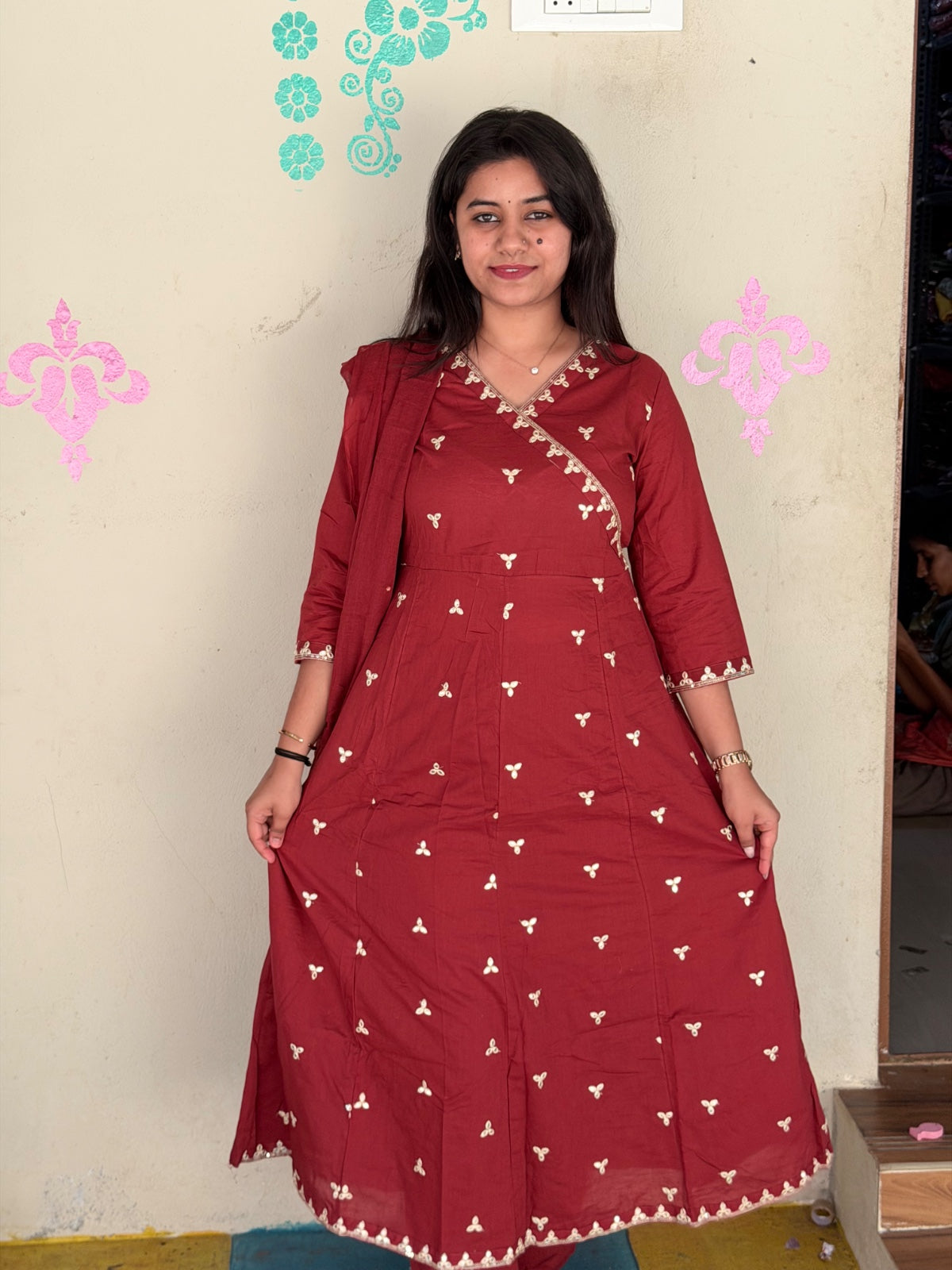 Cotton Floral Anarkali - CA45