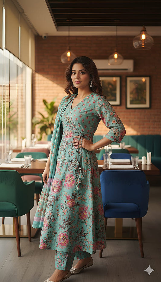 Cotton Floral Anarkali  CA05