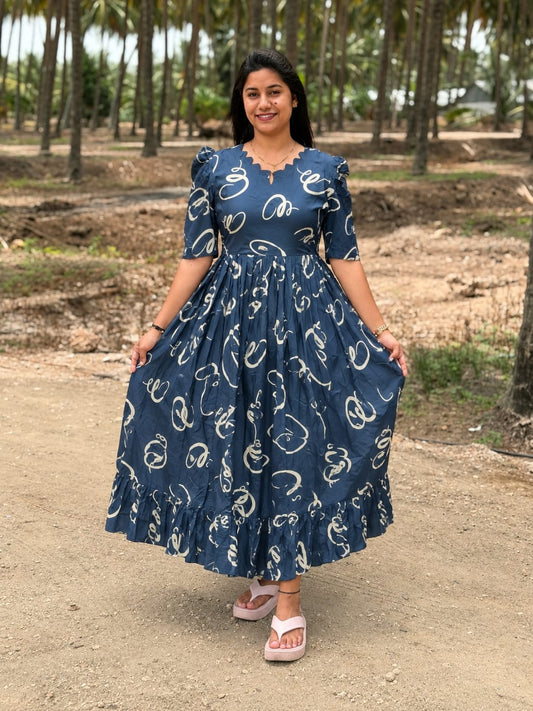 Premium Rayon Floral Frock - CFF174