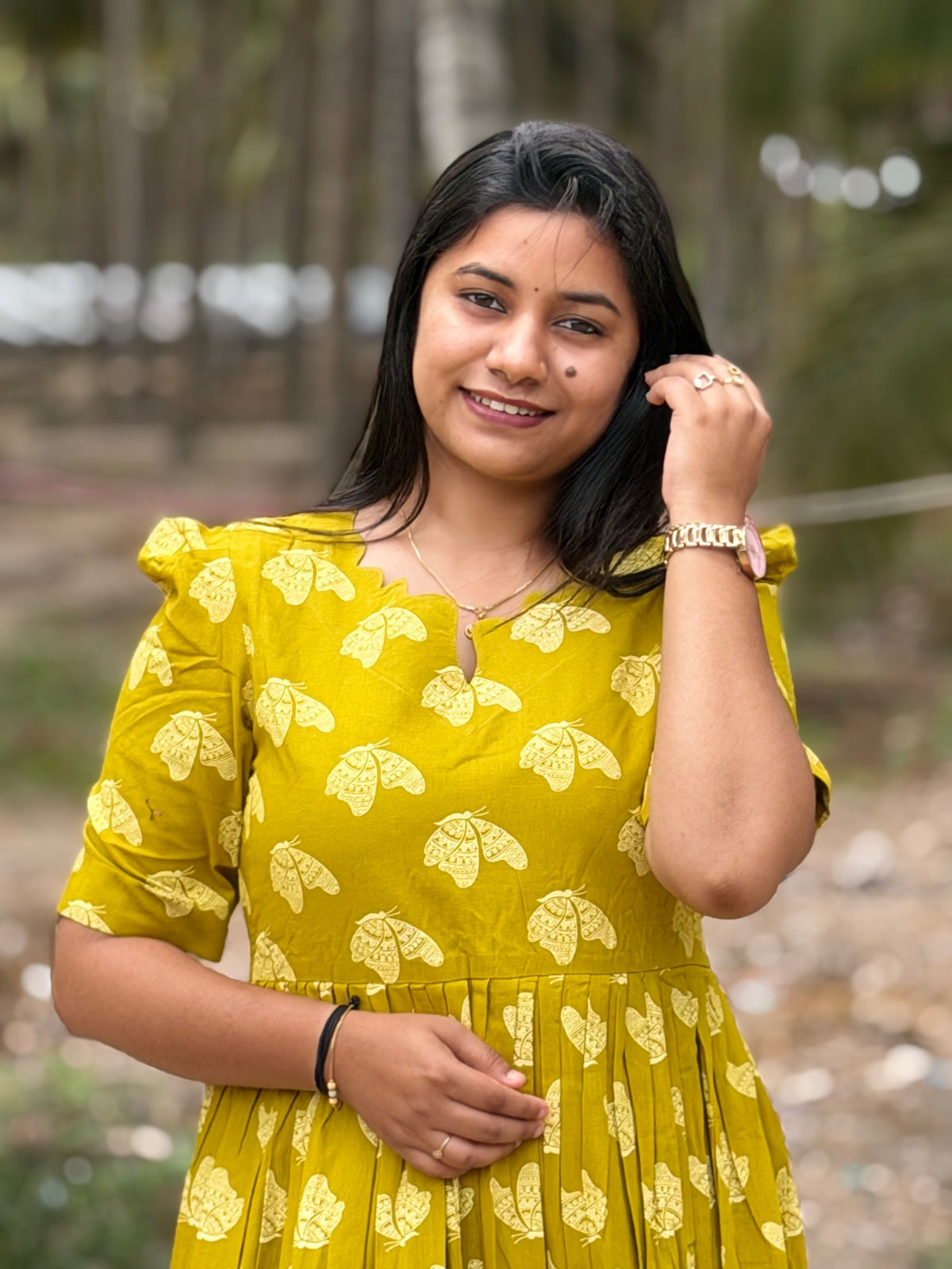 Premium Cotton Floral Frock - CFF197