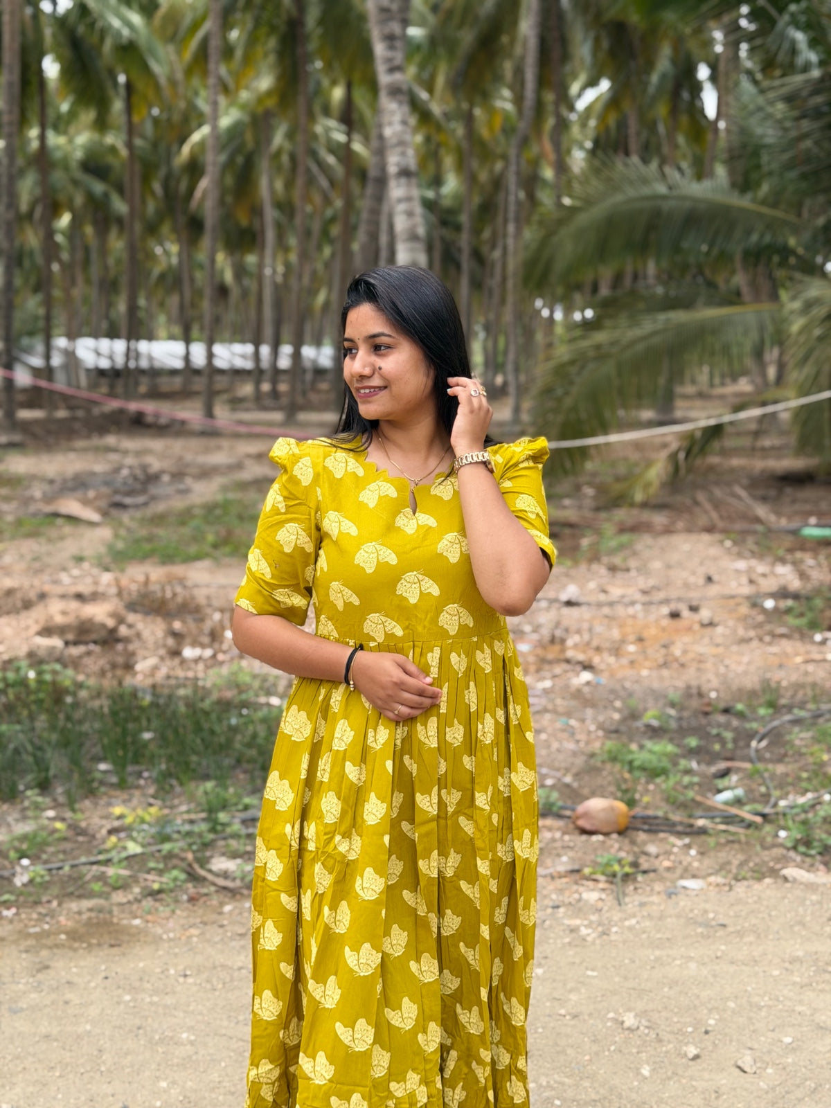 Premium Cotton Floral Frock - CFF197