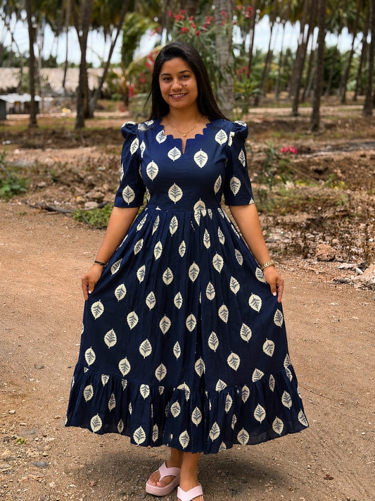 Premium Cotton Floral Frock - CFF198