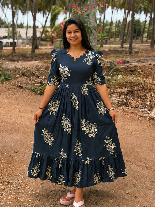 Premium Cotton Floral Frock - CFF206