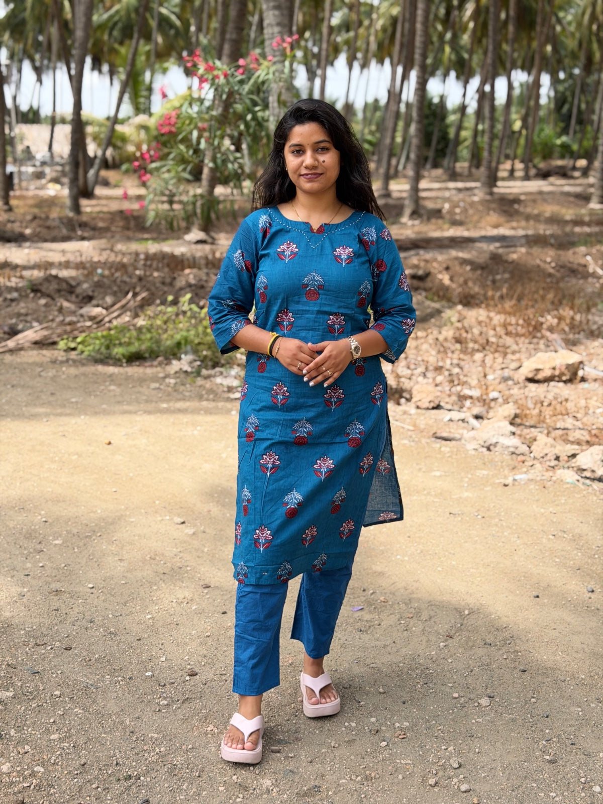 Jaipur Cotton Kurti with Pant  JCK31 (Check Our Size Chart Before Placing the Order)