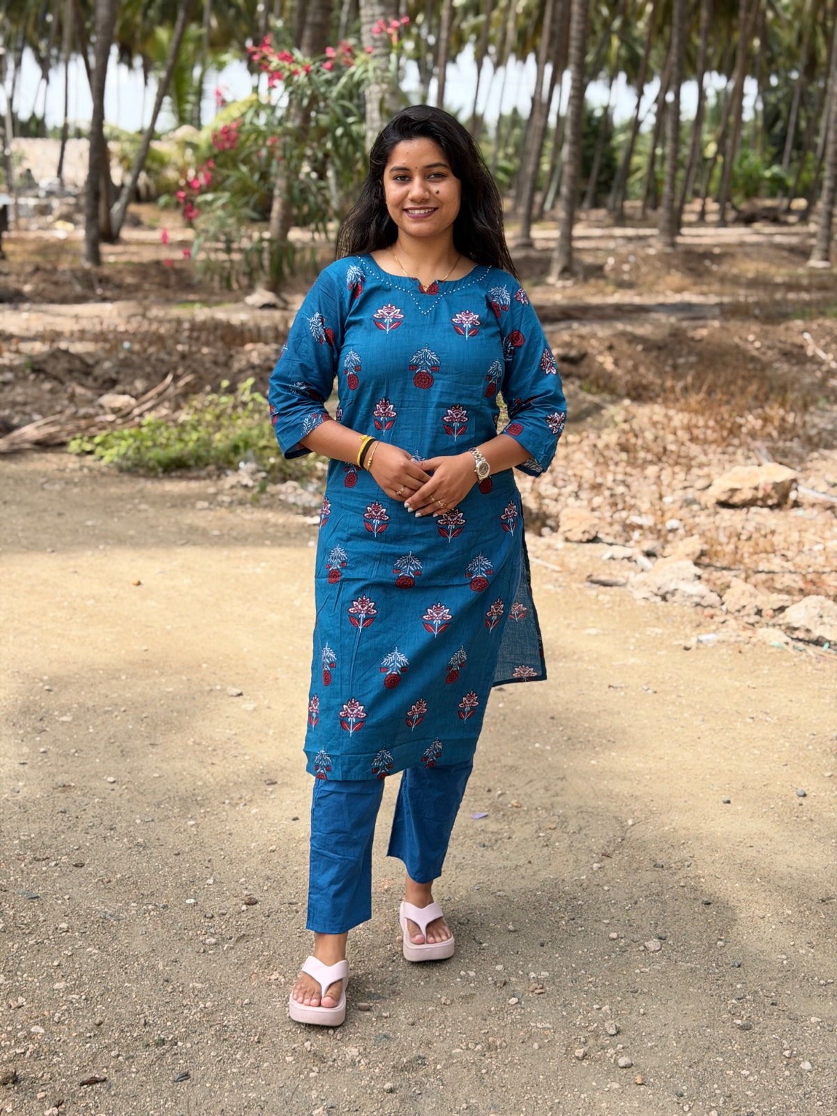 Jaipur Cotton Kurti with Pant  JCK31 (Check Our Size Chart Before Placing the Order)