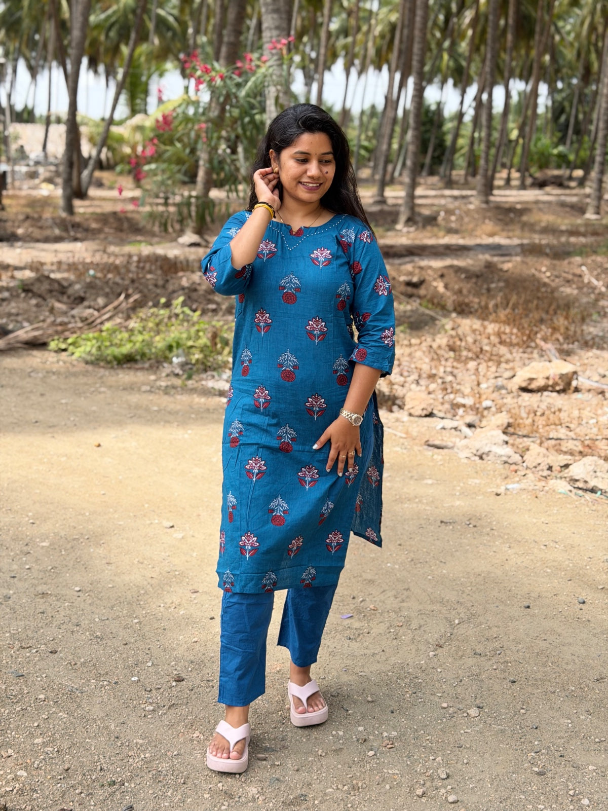 Jaipur Cotton Kurti with Pant  JCK31 (Check Our Size Chart Before Placing the Order)