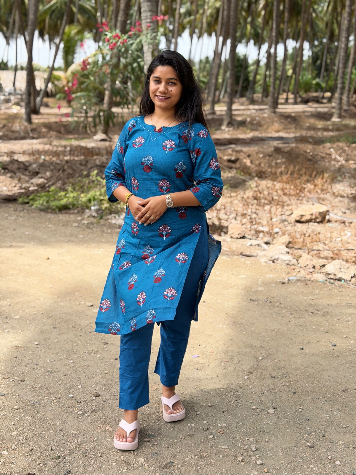 Jaipur Cotton Kurti with Pant  JCK31 (Check Our Size Chart Before Placing the Order)