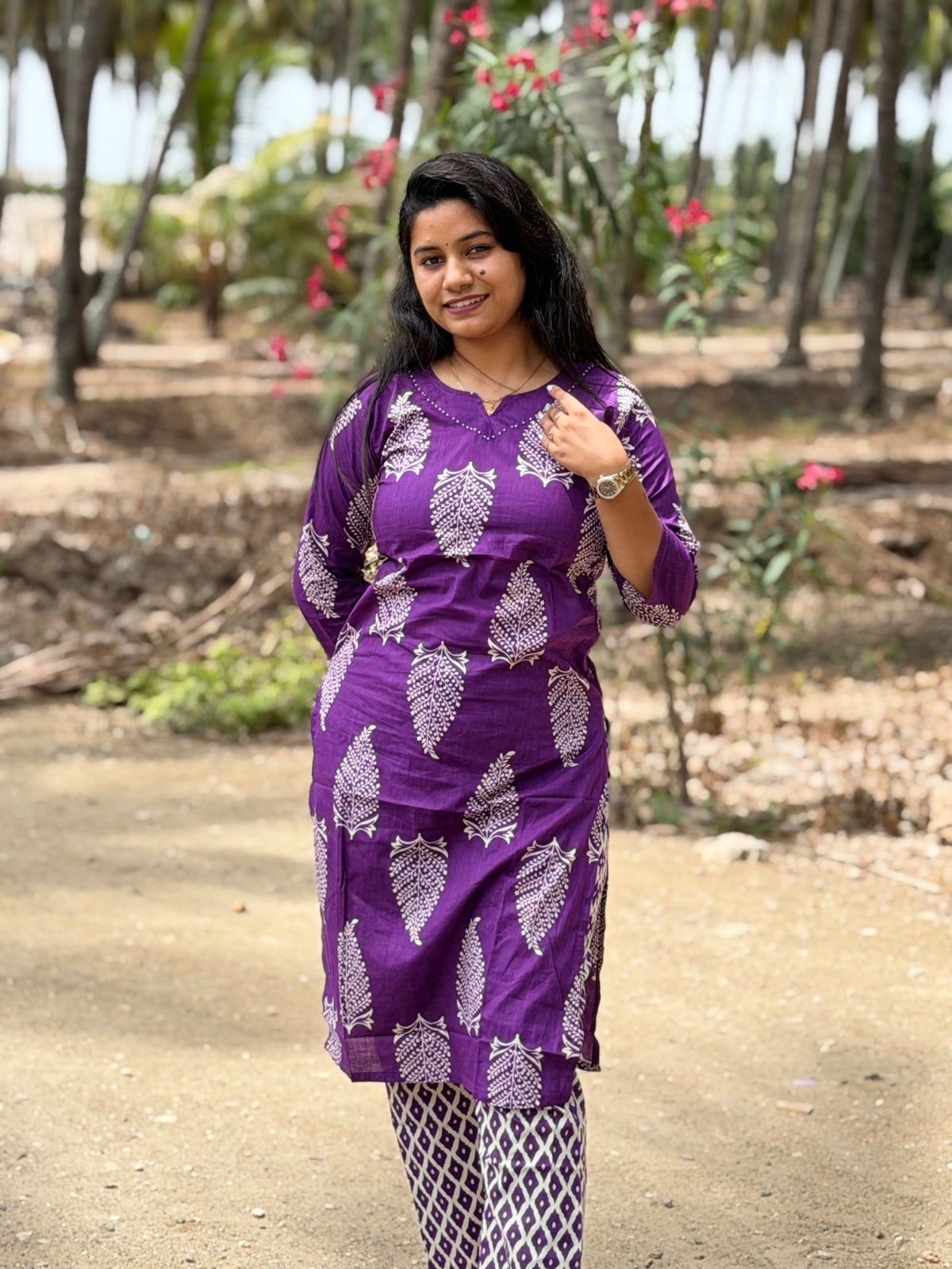 Jaipur Cotton Kurti with Pant  JCK33 (Check Our Size Chart Before Placing the Order)