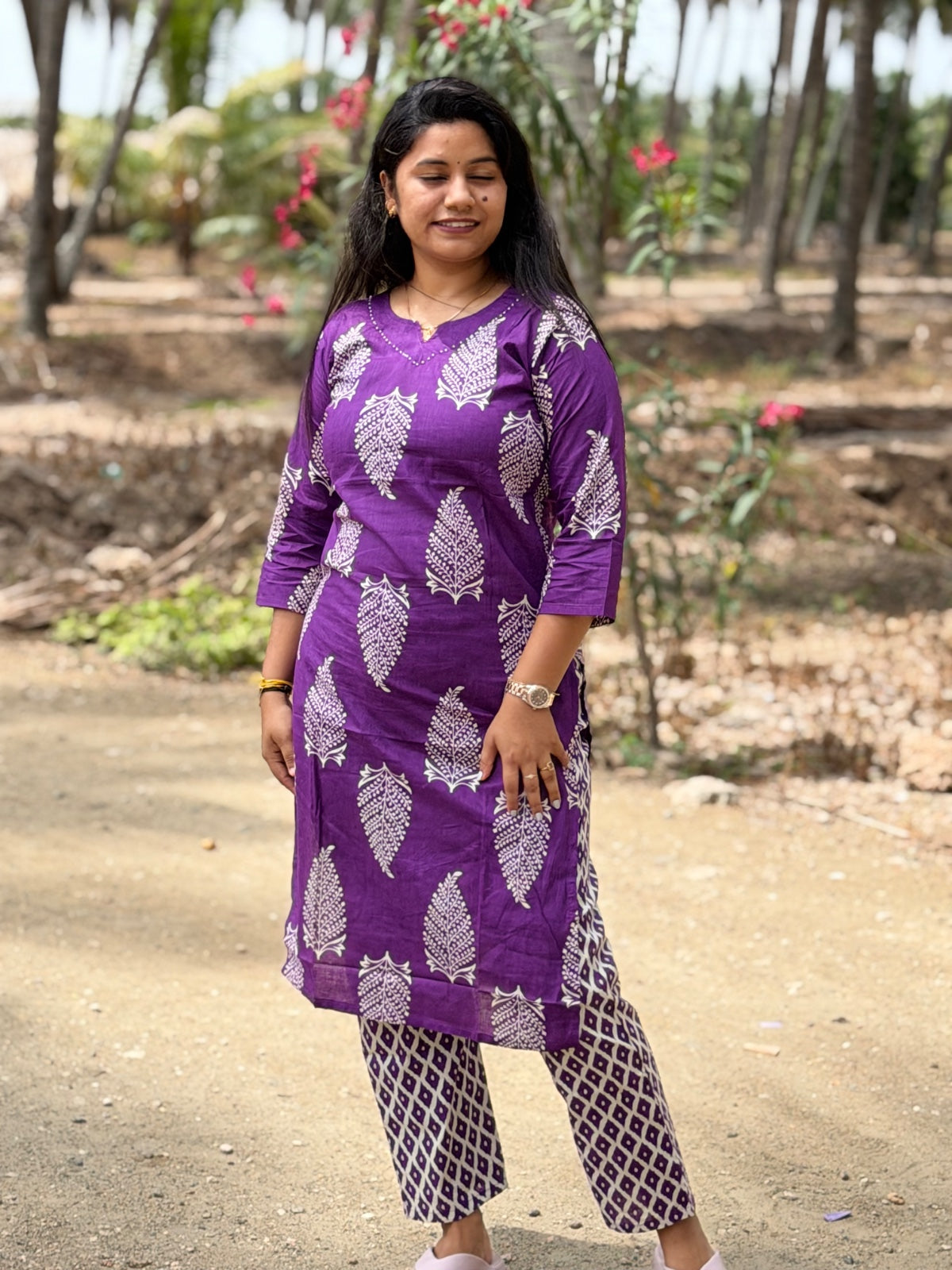Jaipur Cotton Kurti with Pant  JCK33 (Check Our Size Chart Before Placing the Order)