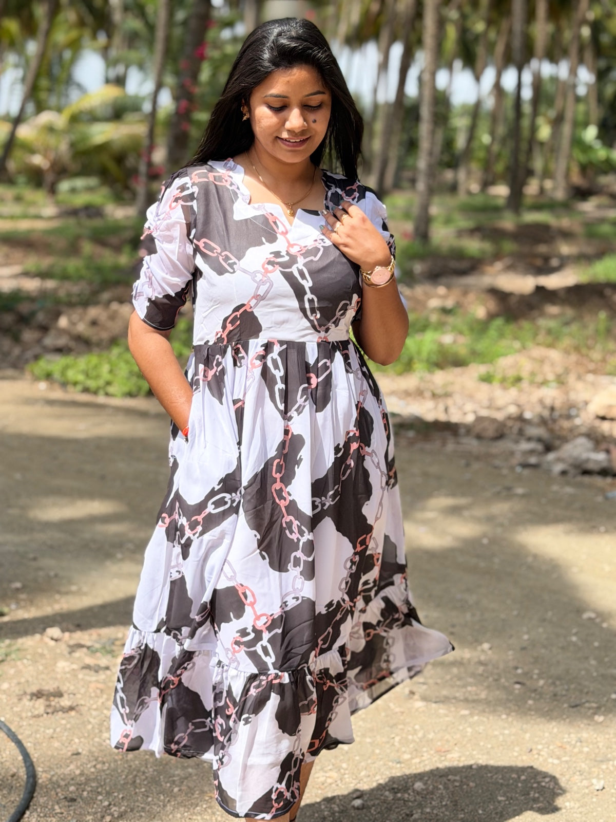 Georgette Floral Frock GFF08