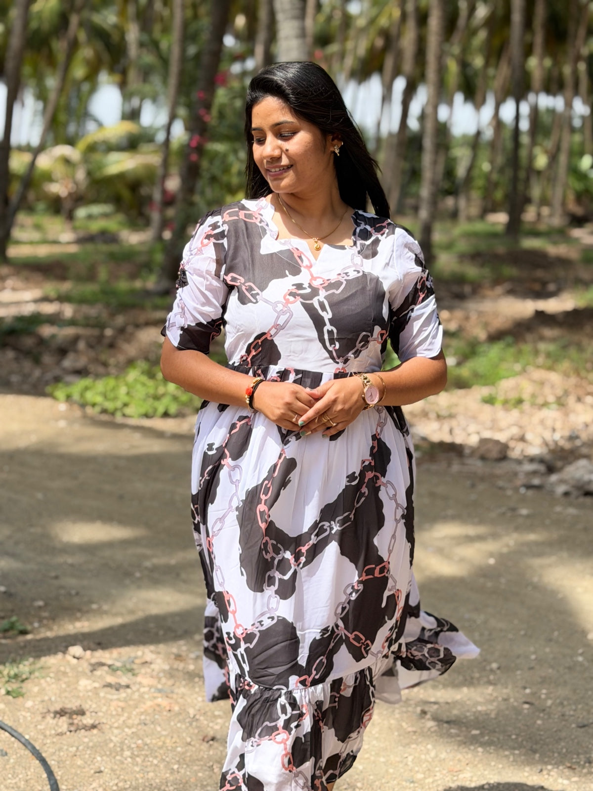 Georgette Floral Frock GFF08
