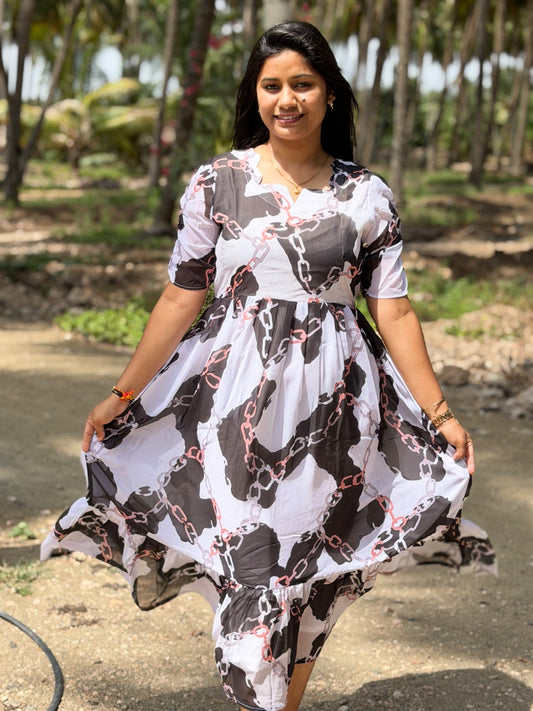 Georgette Floral Frock GFF08