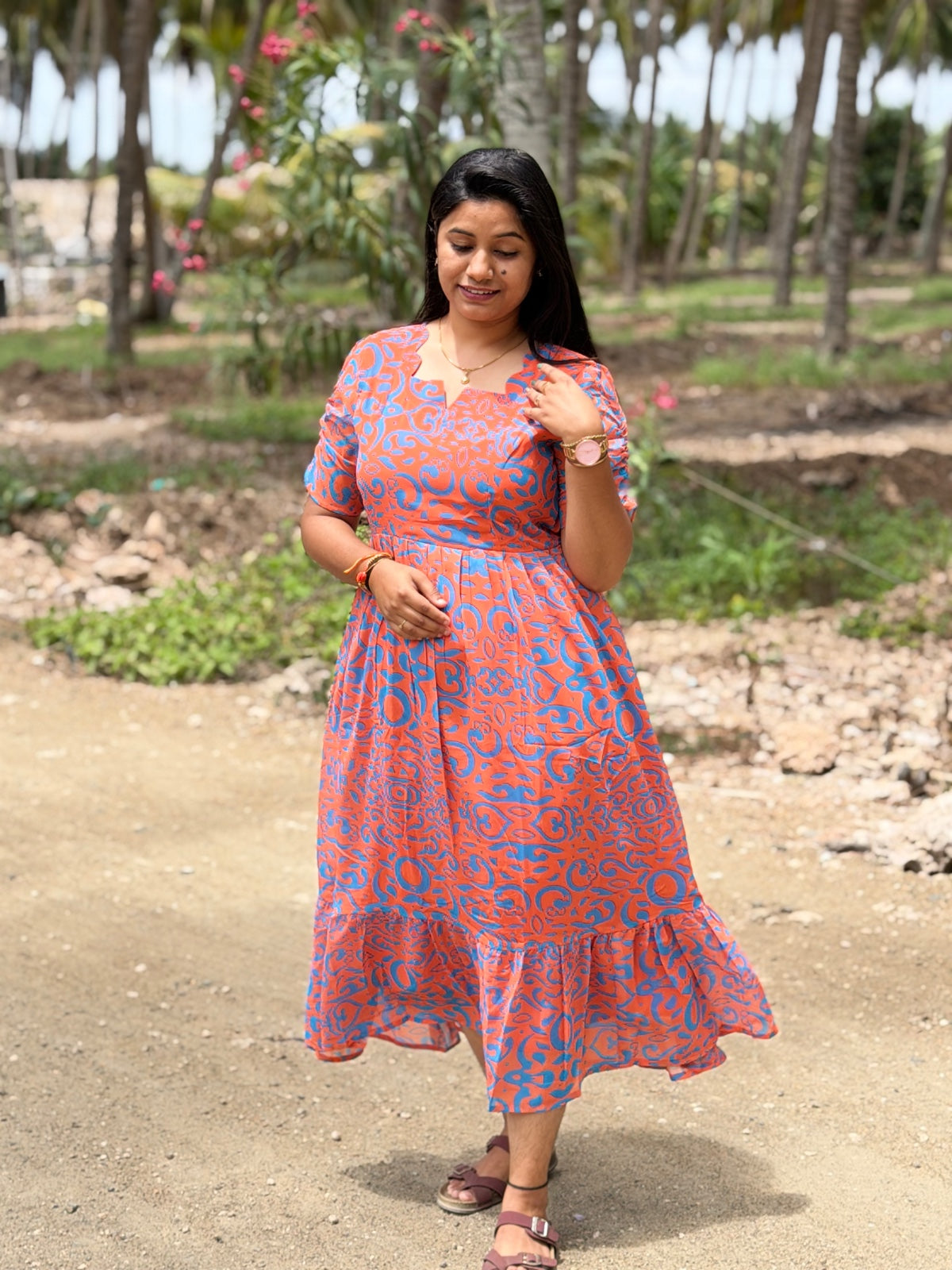 Georgette Floral Frock GFF13