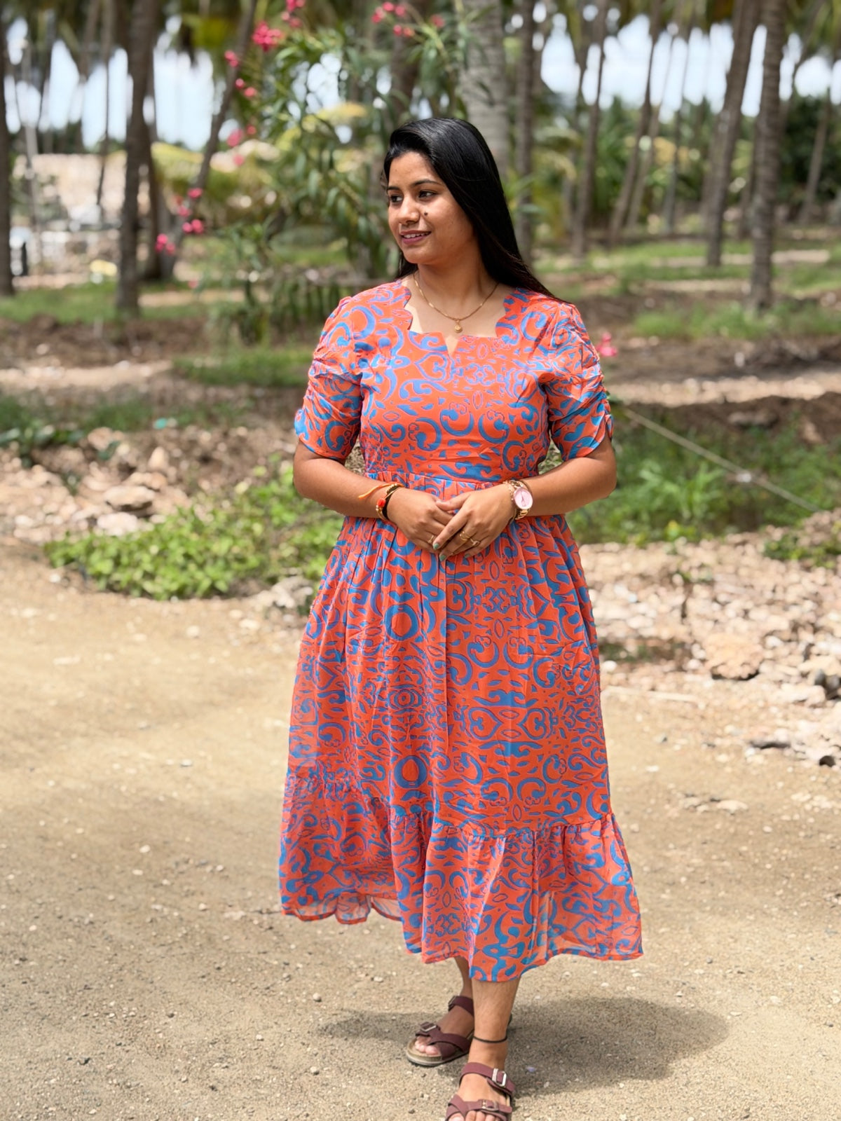 Georgette Floral Frock GFF13