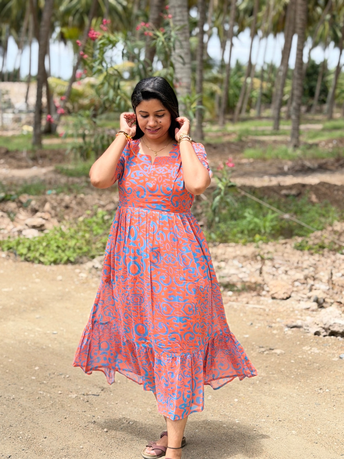Georgette Floral Frock GFF13