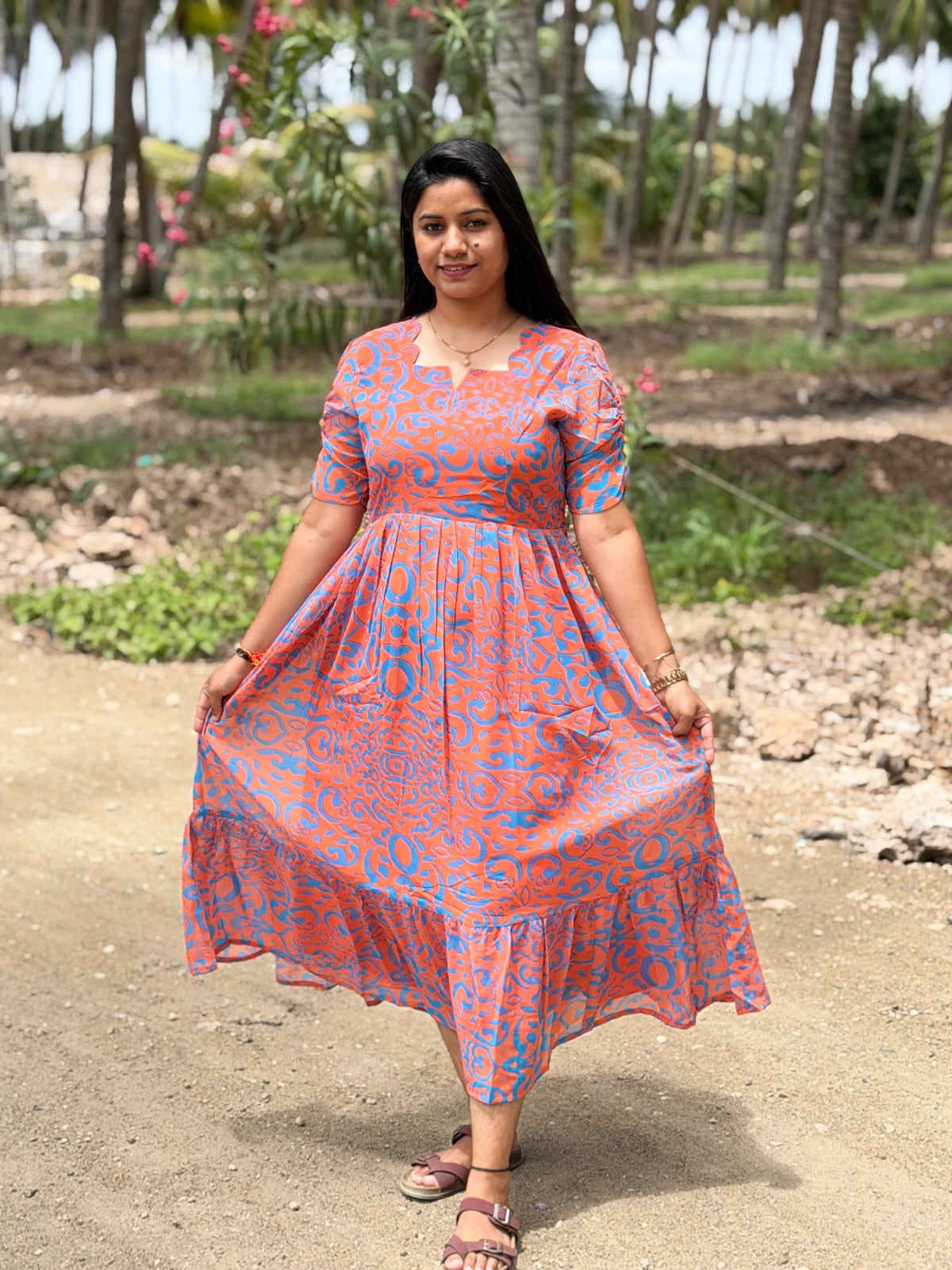 Georgette Floral Frock GFF13
